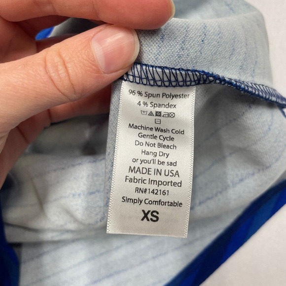 Lularoe Skirt Womens Extra Small Blue Stripes Pencil Skirt Fitted Tapered Ladies - Picture 7 of 8